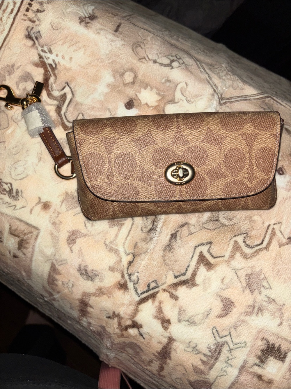 Coach eyeglass Sunglass Case In Signature Canvas tan